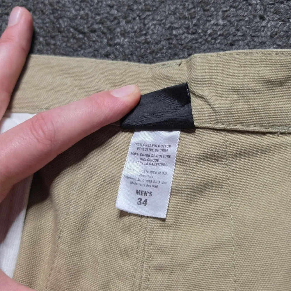 Vintage Patagonia Stand Up Shorts Tan Khaki Mens 34 Organic Cotton Canvas Hiking